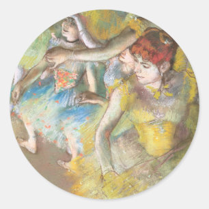 Ballet Dancers on the Stage by Edgar Degas Classic Round Sticker