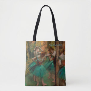 Ballet Dancers, Pink & Green Edgar Degas Tote Bag