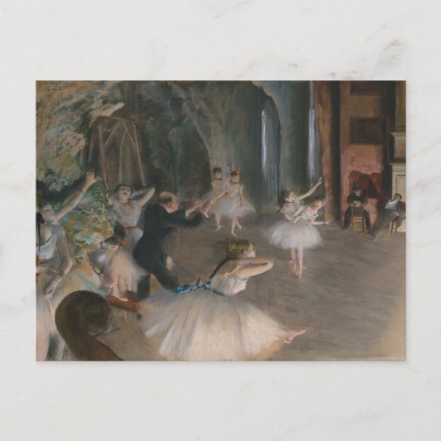 Ballet Dancers Theatre Rehearsal Edgar Degas Postcard (Front)