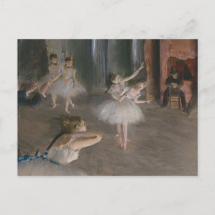 Ballet Dancers Theatre Rehearsal Edgar Degas Postcard