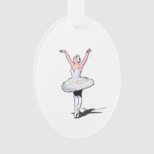 Ballet Dancing Ballerina Girl Christmas Ornament (Front)