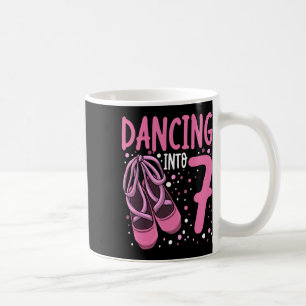 Ballet Dancing Into 7 Birthday Ballerina Girls Kid Coffee Mug