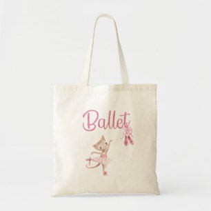 Ballet Dancing Kitten Tote Bag