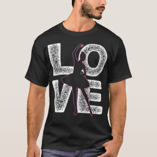 Ballet Dancing Love Word Theme Graphic Design Ball T-Shirt