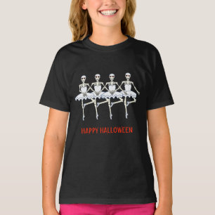 Ballet Dancing Skeletons Halloween Party T-Shirt