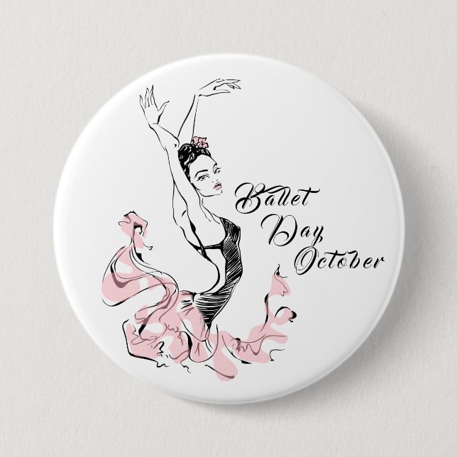 Ballet Day 7.5 Cm Round Badge (Front)