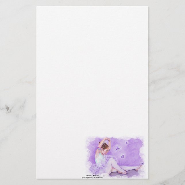 Ballet De Papillon Stationery (Front)