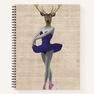 Ballet Deer in Blue Notebook
