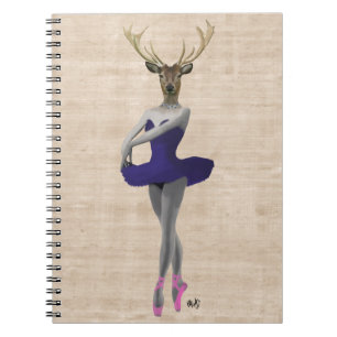 Ballet Deer in Blue Notebook