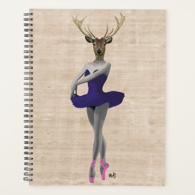 Ballet Deer in Blue Planner (Front)
