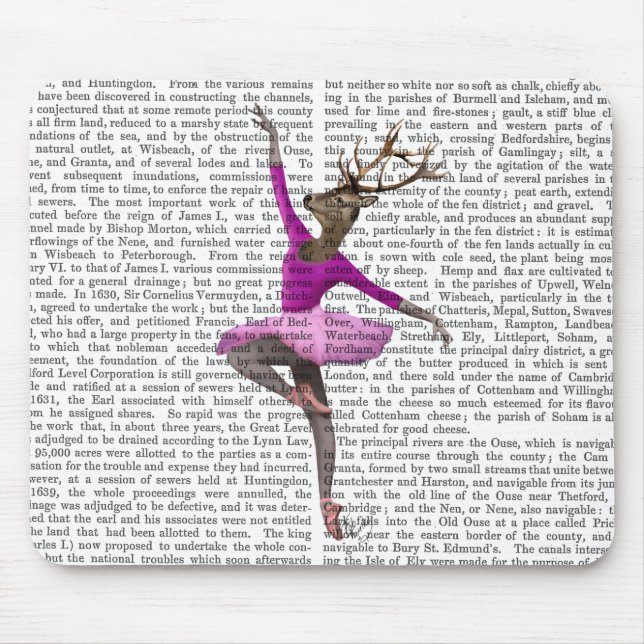 Ballet Deer in Pink Mouse Mat (Front)