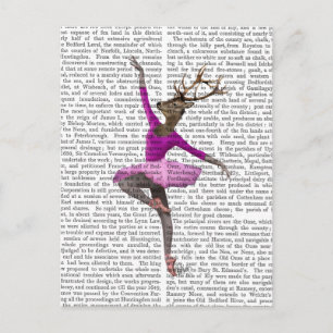 Ballet Deer in Pink Postcard