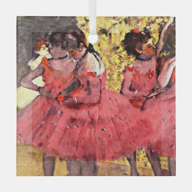 BALLET--Degas: The Pink Dancers, Glass Tree Decoration (Front)
