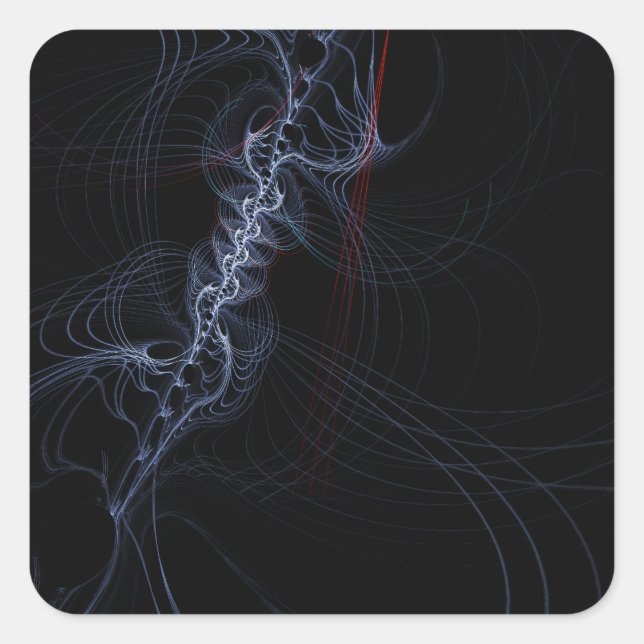 Ballet Digital Abstract Fractal Art Square Sticker (Front)