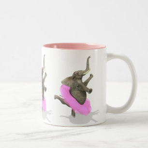 Ballet Elephant En Pointe Two-Tone Coffee Mug