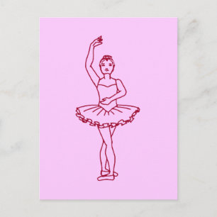 Ballet Fourth Position Postcard