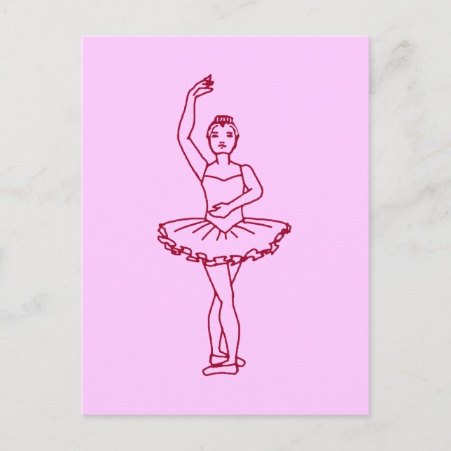 Ballet Fourth Position Postcard (Front)