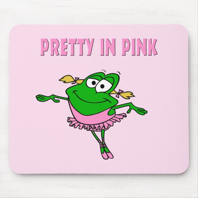 Ballet Frog Pretty in Pink Mouse Mat (Front)