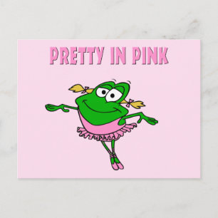 Ballet Frog Pretty in Pink Postcard