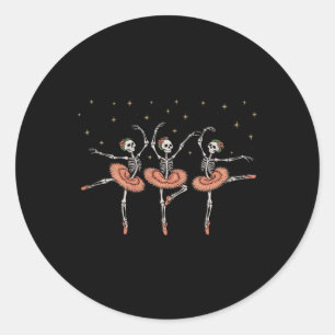 Ballet Funny Halloween Outfit Costumes Classic Round Sticker