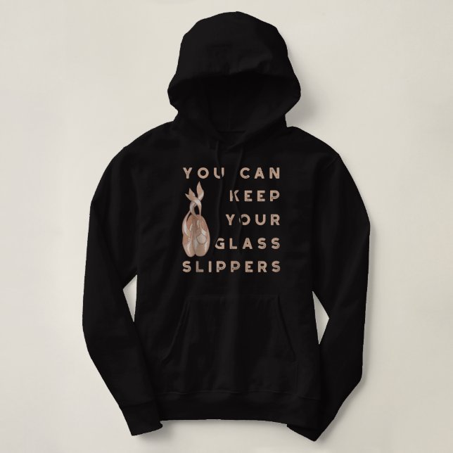 Ballet Gift For Teen Girl   Glass Slippers Pointe  Hoodie (Design Front)