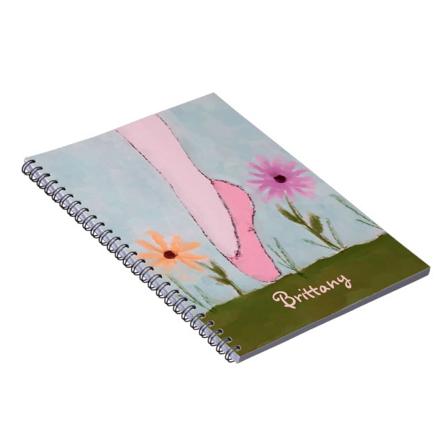 Ballet in Flowers Customisable Notebook (Right Side)