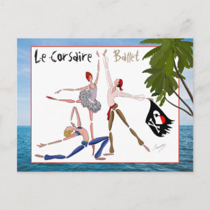 BALLET LE CORSAIRE, GIFT FOR  BALLETOMANEs Postcard