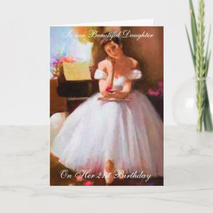 BALLET LESSON 21ST BIRTHDAY CARD