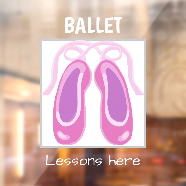 Ballet lessons here window cling (Sheet 2)