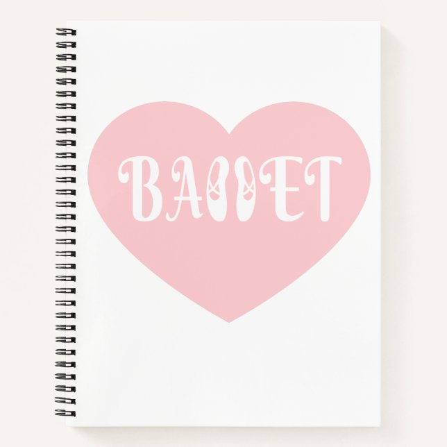Ballet Love Dance Personalise Ctomizeus Notebook (Front)