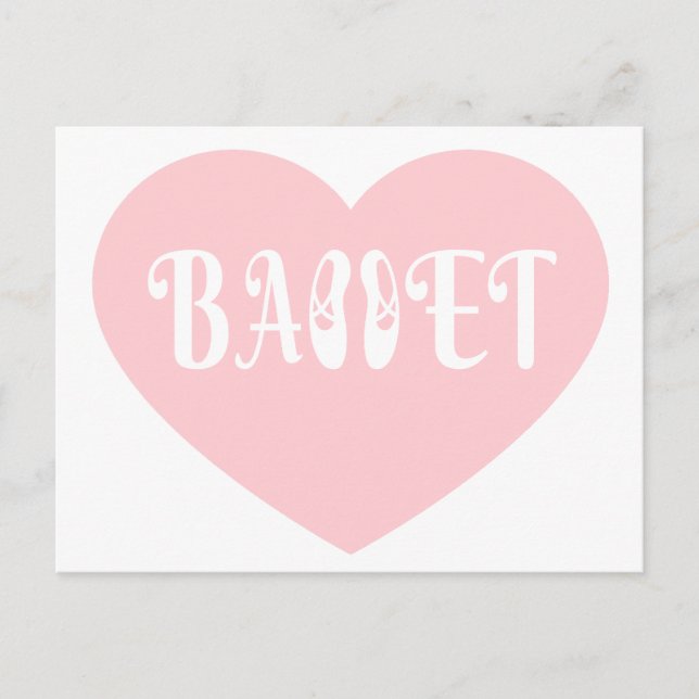 Ballet Love Dance Personalise Ctomizeus Postcard (Front)