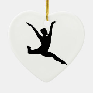 Ballet man ceramic tree decoration