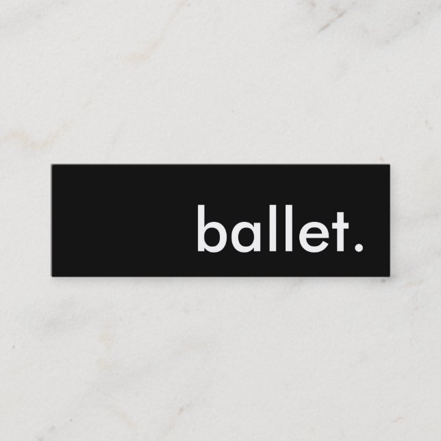 ballet. mini business card (Front)