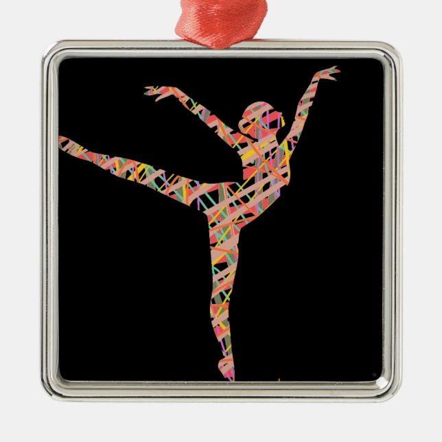 Ballet modern dancer metal tree decoration (Front)