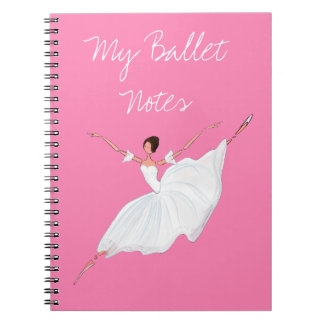 BALLET NOTEBOOK, BEAUTIFUL PINK DANCERS NOTEBOOK