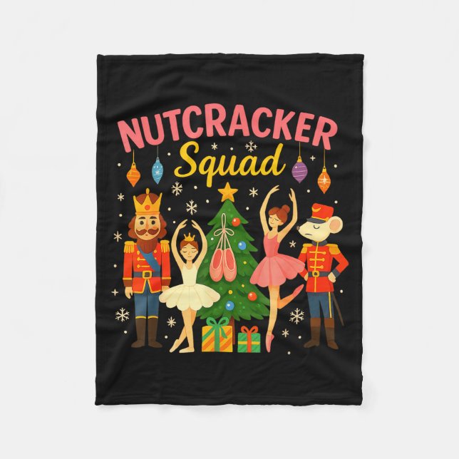 Ballet Nutcracker Squad Christmas Costume For Kids Fleece Blanket (Front)
