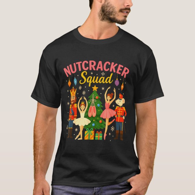 Ballet Nutcracker Squad Christmas Costume For Kids T-Shirt (Front)