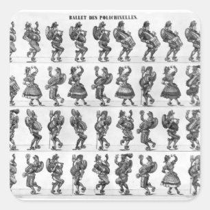 Ballet of the Polichinelles Square Sticker