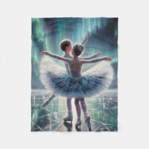 Ballet on Ice Fleece Blanket