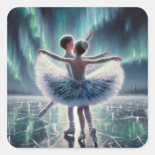 Ballet on Ice Square Sticker