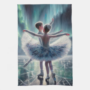 Ballet on Ice Tea Towel