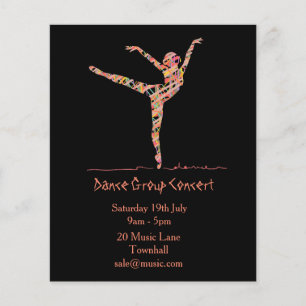 ballet or modern dance performance flyer