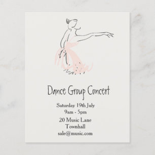 Ballet or modern dance performance flyer