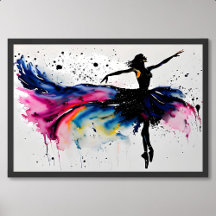 ballet painting dance girl ballerina watercolor