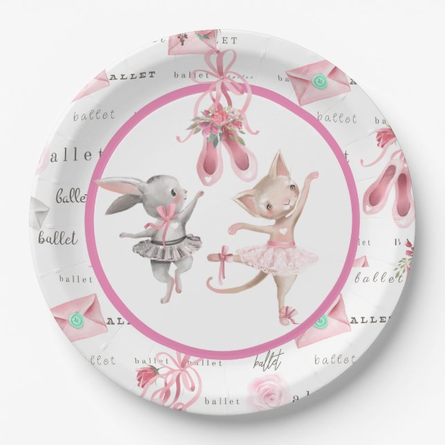 Ballet Party Paper Plate (Front)