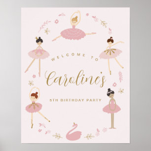 Ballet Party Welcome Sign • Ballerina Poster