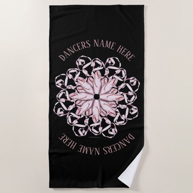 Ballet Pattern Beach Towel (Front)