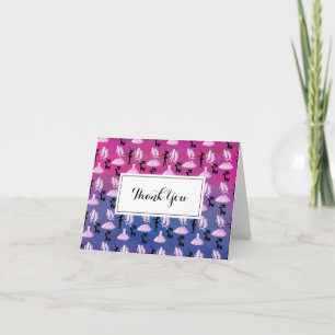 Ballet Pattern Dance Appreciation Thank You Card