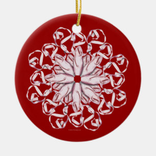 Ballet Pattern (pink) Ceramic Tree Decoration