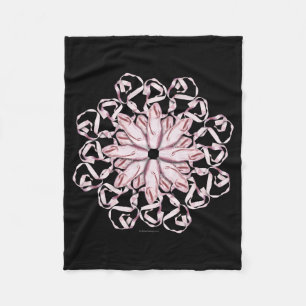 Ballet Pattern (pink) Fleece Blanket